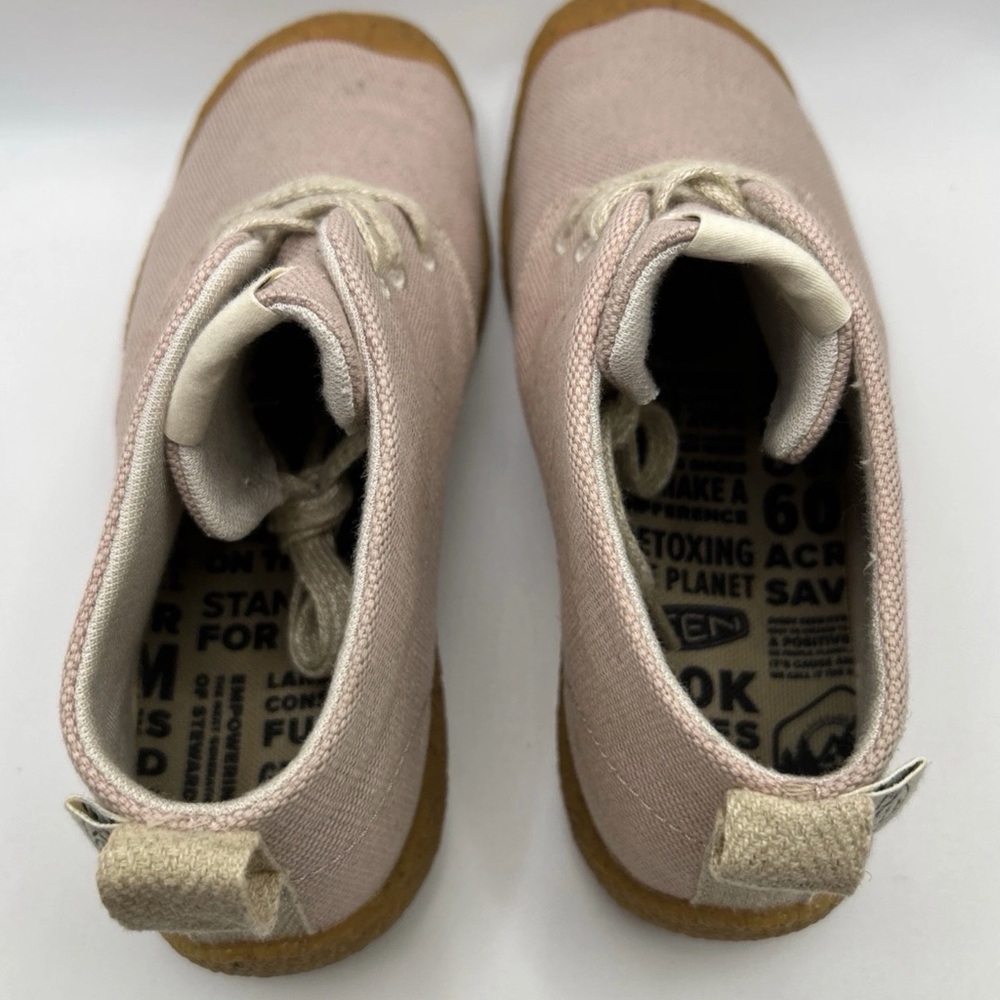 Keen Mosey Chukka Boots Women’s 8 Rose Pink Fawn Birch Canvas Moc Toe NEW - Picture 13 of 16